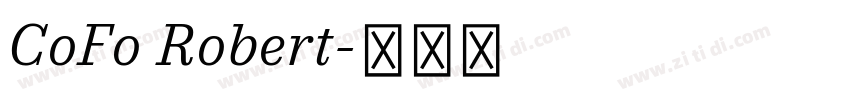 CoFo Robert字体转换